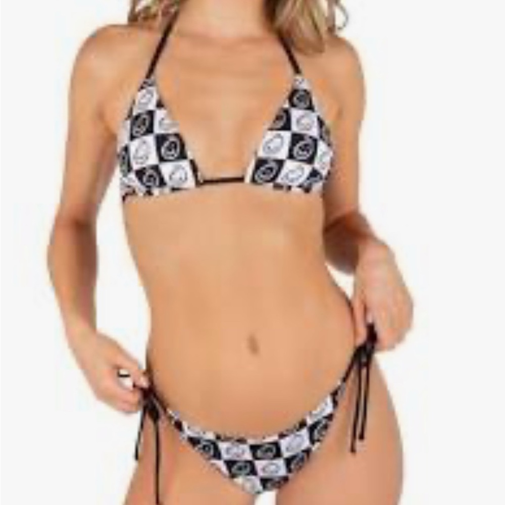 Stylish Black and White Bikini Set